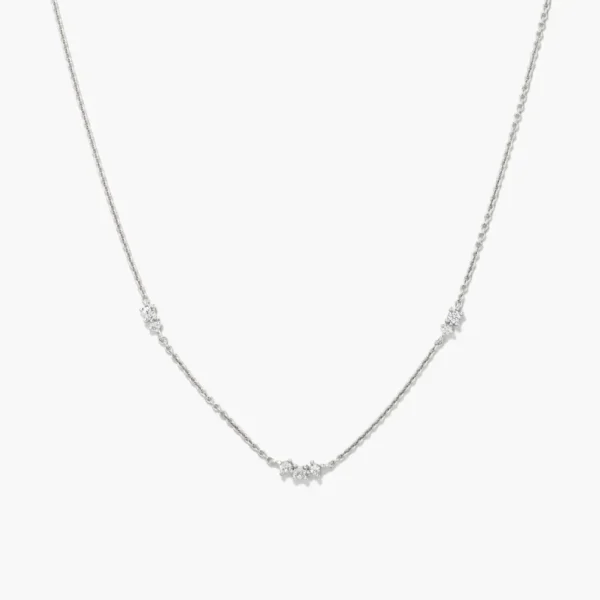 Floating Lab Grown Sapphire Necklace